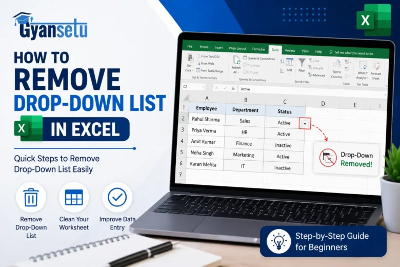 How to remove drop-down list in Excel